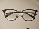 依視路（ESSILOR） 鉆晶系列高清耐磨防藍(lán)光近視薄鏡片配度數(shù)眼鏡架男女鏡框 鈦+金屬-全框-4023BK-黑色 鏡框+依視路膜巖高清1.60現(xiàn)片 曬單實(shí)拍圖