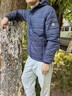 鴨鴨（YAYA）男士羽絨服輕薄短款連帽青年秋冬新款休閑百搭輕便時(shí)尚保暖外套 藏青連帽 L 175(建議125-140斤) 曬單實(shí)拍圖