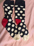 Happy Socks春夏款襪子女男襪薄荷曼波彩虹白色棉襪中筒襪 經(jīng)典波點 1雙 M 36-40 曬單實拍圖