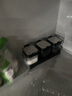 卡貝（cobbe）調料盒廚房調味罐子油壺玻璃鹽罐味精調味料香料不銹鋼收納盒套裝 3件套【帶底座和勺子】 曬單實(shí)拍圖