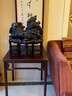 頤和盛世血檀（學(xué)名：染料紫檀）實(shí)木功夫小茶臺客廳中式四方桌家用小方桌 勾云紋茶幾60*60*70cm 曬單實(shí)拍圖