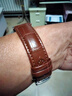 適配浪琴原裝表帶男款皮帶真皮配件名匠心月系列男士蝴蝶扣手表帶 LQ-棕色棕線(xiàn)+銀色蝴蝶扣 20mm 曬單實(shí)拍圖