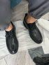 戈耐（GNAI）男士休閑皮鞋男生新郎結婚增高商務(wù)鞋百搭潮流行真皮透氣男鞋子男 黑色【真牛皮】6cm內增高 四季款 39 (245mm) 曬單實(shí)拍圖
