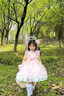 G.DUCKKIDS小黃鴨洛麗塔公主裙女童裙子春秋蓬蓬裙兒童生日禮服花仙子蛋糕裙 裙子+拖尾 100 尺碼2~3歲【 90-100cm】 曬單實(shí)拍圖