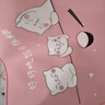 鐘愛一生餐墊小學(xué)生桌墊學(xué)校用硅膠防水防油可折疊隔熱墊40x30快樂喵喵粉 曬單實拍圖