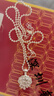 中國黃金（CHINA GOLD）足銀項鏈女2025新款平安鎖吊墜銀鎖長(cháng)命鎖首飾七夕生日禮物送女友 平安鎖項鏈【新中式】 曬單實(shí)拍圖