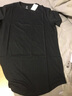 H&M男裝女裝T恤夏季柔軟圓領(lǐng)中長(cháng)款oversize休閑短袖上衣0598755 黑色 S 170/92 曬單實(shí)拍圖