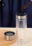 XDO一鍵開(kāi)蓋水杯男士茶杯雙層玻璃泡茶杯子防爆耐高溫全鋼蓋 曬單實(shí)拍圖
