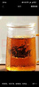 雅集茶具錘紋斜紋耐熱玻璃茶杯茶水分離過濾泡茶杯透明水杯550ml 曬單實拍圖