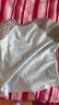 蕉內（Bananain）非常服520Color女士棉感主題長(cháng)袖拼色休閑T恤顯瘦辣妹T恤秋冬新品 云空藍拼中麻灰 L 曬單實(shí)拍圖