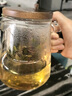 酷蟲(chóng) KUSECT德國(guó)飄逸杯泡茶壺新款泡茶分離杯玻璃茶壺泡茶家用全玻璃內(nèi)膽茶具 【胡桃木】透明 750ml 曬單實(shí)拍圖