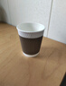百草園一次性紙杯商務(wù)辦公咖啡杯防燙雙層隔熱瓦楞杯奶茶杯280ml*50只裝 曬單實(shí)拍圖