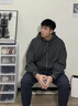 稻草人連帽衛(wèi)衣男春秋冬季開衫冬季男士外套休閑連帽寬松百搭夾克打底衫 深灰【常規(guī)】 M 【建議120-140斤】 曬單實拍圖