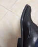 百麗通勤正裝鞋男鞋牛皮內增高英倫商務(wù)皮鞋B3229DM5 黑色內增高 39 曬單實(shí)拍圖