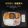 萊貝（RYBACK）304不銹鋼飯盒加大加深保溫分格便當盒學(xué)生餐盤(pán)上班族大容量餐盒 藍色4格 配勺筷+湯碗 1.3L 曬單實(shí)拍圖