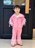 G.duck小黃鴨女童套裝2025春秋新款兒童可愛(ài)休閑裝寶寶公主風(fēng)連帽兩件套 淡粉色喇叭褲套裝 均碼 90 曬單實(shí)拍圖