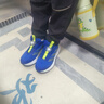 阿迪達斯（adidas）童鞋25春季男童BOA款DURAMO小大童兒童減震跑步運動(dòng)鞋IH3603藍/綠 曬單實(shí)拍圖