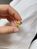 海上羅孚黃金雙扣拉絲戒指女士999足金點(diǎn)鉆鑲嵌戒子指環(huán)情人節禮物送女友 戒指盒定金 曬單實(shí)拍圖