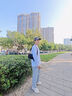 至濤褲子男夏季薄款潮流寬松直筒褲男生運(yùn)動男士休閑西褲長褲闊腿褲 KX00黑色 L 曬單實(shí)拍圖