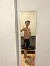 英發(fā)（YINGFA）及膝五分泳褲男士泳衣鯊魚(yú)皮舒適抗氯貼合訓練男子大碼溫泉游泳褲 紅色-3823 L 建議腰圍78-82厘米/30-32碼 曬單實(shí)拍圖