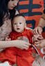 G.DUCKKIDS小黃鴨周歲禮服男寶寶抓周衣服女漢服百日宴百天滿月嬰兒套裝夏季 紅色+香囊 90 建議1~2歲【 80-90cm】cm 曬單實(shí)拍圖