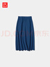 優(yōu)衣庫女裝羅紋針織喇叭裙478325 66 藍色 M /160/68A 曬單實拍圖