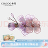 奢蔻（Cercoo）七夕情人節(jié)禮物繡蝶花語發(fā)夾橫夾發(fā)飾盤發(fā)夾子刺繡頭花頭飾發(fā)卡女 曬單實拍圖