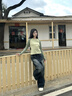 GUUKA TECH山系戶(hù)外長(cháng)袖t恤男士打底衫2025新情侶裝防曬衣服運動(dòng)透氣速干衣 淺綠色 M 曬單實(shí)拍圖