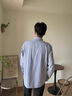 哈吉斯（HAZZYS）男裝 春秋款商務(wù)休閑男襯衣純棉條紋長(zhǎng)袖襯衫男ASCZK1CCX40 青綠色TG XL （180/100A 50） 曬單實(shí)拍圖