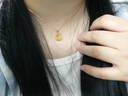 周大生黃金吊墜莫比烏斯碎冰冰項鏈在逃公主蝴蝶送老婆女友生日禮物 足金吊墜約1.4g（贈925銀項鏈） 曬單實(shí)拍圖