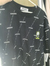 HIPANDA短袖t恤女夏季品牌刺繡滿(mǎn)印時(shí)尚落肩寬松透氣上衣女黑色XL 曬單實(shí)拍圖