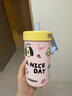 BABLOV花伴森杯女士陶瓷覆膜內(nèi)膽咖啡杯高顏值 兒童學(xué)生水杯吸管杯子 曬單實(shí)拍圖