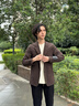 報喜鳥(niǎo)【可運動(dòng)西服】秋季新款李乃文明星同款商務(wù)休閑西服通勤外套單西 深棕色 48 A(175/96) 曬單實(shí)拍圖