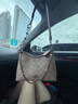 蔻馳（COACH）【品牌直供】LAUREL女士小號HOBO手提單肩流浪包 沙黃色拼灰褐色 曬單實(shí)拍圖