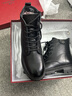 富貴鳥(niǎo)（FUGUINIAO）靴子女款2025年最新款馬丁靴女羊毛保暖真皮女士媽媽短靴女棉鞋冬 FG5022黑色[羊毛保暖] 38 曬單實(shí)拍圖
