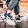 森馬男鞋春季新款透氣青少年高幫運動(dòng)跑步專(zhuān)業(yè)籃球厚底內增高老爹潮鞋 白藍 【基礎款】 42 曬單實(shí)拍圖