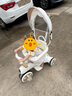 貝趣兒童三輪車(chē)嬰兒車(chē)1-3歲遛娃神器推車(chē)寶寶腳踏車(chē)小孩輕便溜娃車(chē) 頂配棕 丨剎車(chē)+燈音樂(lè )+推桿+頂棚 推騎兩用一周歲生日禮物 曬單實(shí)拍圖