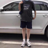 真維斯 Z提花短褲男夏季新款重磅五分褲青少年設計感寬松百搭褲子 黑色 L 曬單實(shí)拍圖