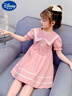 迪士尼女童連衣裙夏裝2025新品兒童裙子夏季洋氣女孩公主裙夏款 ZM025學院風連衣裙粉色 150 cm(150cm) 曬單實拍圖