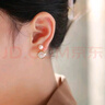 VENUS ADELINE扇形貝殼耳釘女淡水珍珠耳環(huán)貝母一貝子學(xué)生耳飾女友七夕生日禮物 金色送女友老婆媽媽閨蜜實(shí)用禮物 曬單實(shí)拍圖
