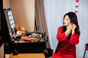 古今（GUJIN）情侶紅色婚慶結(jié)婚性感睡衣男女家居服春秋四季睡袍睡裙睡褲套裝L 曬單實(shí)拍圖