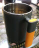彩致（CAIZHI）304不銹鋼水杯馬克杯咖啡杯帶蓋家用雙層防燙喝水杯子 咖白CZ6228 曬單實拍圖