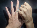 BOEAY朝暮情侶對戒999純銀戒指女款男士女生鐘久久求婚520情人節禮物 【免費刻字/賀卡】朝暮情侶對戒 曬單實(shí)拍圖