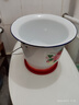 痰盂搪瓷加高老年人兒童用大號尿盆便盆老式高腳防滑痰桶罐 搪瓷 曬單實(shí)拍圖