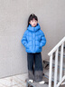 波司登25新款泡芙加厚羽絨服女童短款90絨5A抗菌絨連帽保暖外套 布魯斯藍5A34 130 /64 約 115-130cm 26kg 曬單實(shí)拍圖