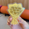 歐顏黃金玫瑰花束999足金收藏投資金幣擺件生日禮物送女友 精美包裝+代寫(xiě)賀卡 曬單實(shí)拍圖