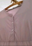 米度麗孕婦待產(chǎn)睡裙夏季薄款短袖睡衣開扣帶胸墊月子服喂奶連衣裙淺紫 L 曬單實(shí)拍圖