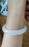 周六福白月光玉髓手鐲寬條白透新中式國風(fēng)送女友生日禮物 54mm 曬單實(shí)拍圖