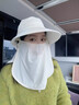 貓人防曬帽女夏季防紫外線(xiàn)全臉遮陽(yáng)面罩護頸一體太陽(yáng)帽戶(hù)外遮陽(yáng)帽子女 米白色 均碼（56-60） 曬單實(shí)拍圖