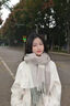CONCISE KITE女士羊毛圍巾秋冬季高級感保暖圍脖2025新款生日禮物送女朋友老婆牛油果綠-高端品牌禮盒裝 曬單實(shí)拍圖